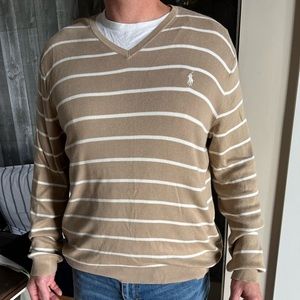 Polo Mens striped cotton sweater good condition, gently worn